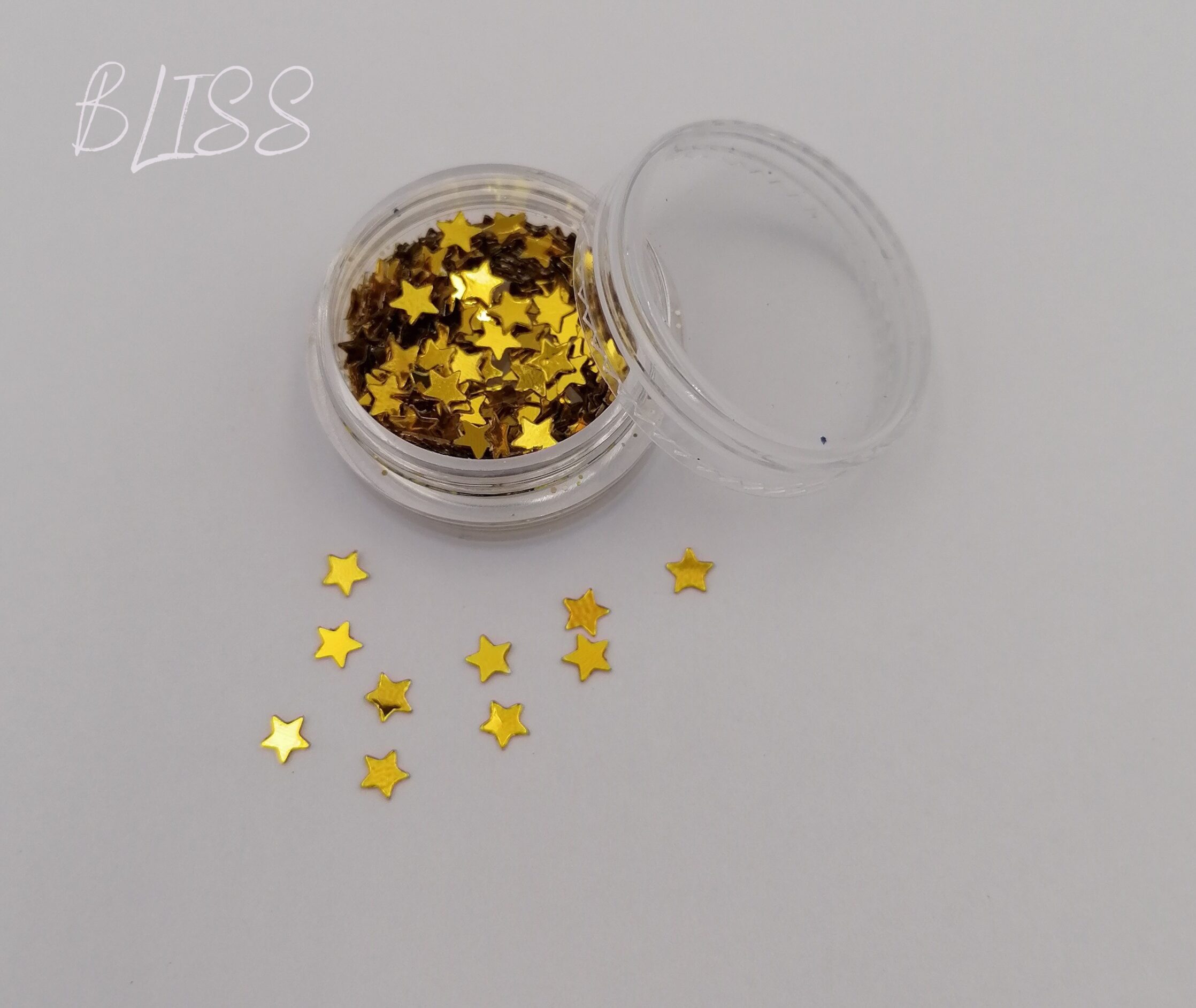 Gold Stars Nail Art